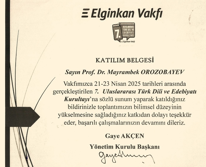 Türk dili-edebiyatı kurultayında (İstanbul)